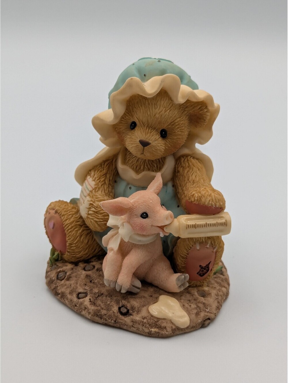 Cherished Teddies Marsha and Pinky (847356) 2001 Hogs and Kisses, Rare
